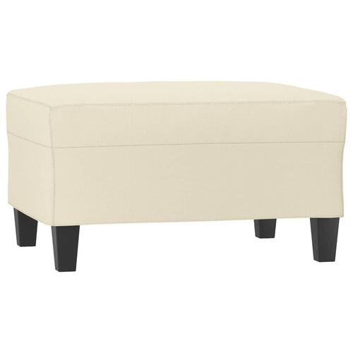 Fodskammel 70x55x41 cm kunstlæder cremefarvet