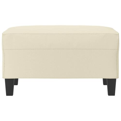 Fodskammel 70x55x41 cm kunstlæder cremefarvet
