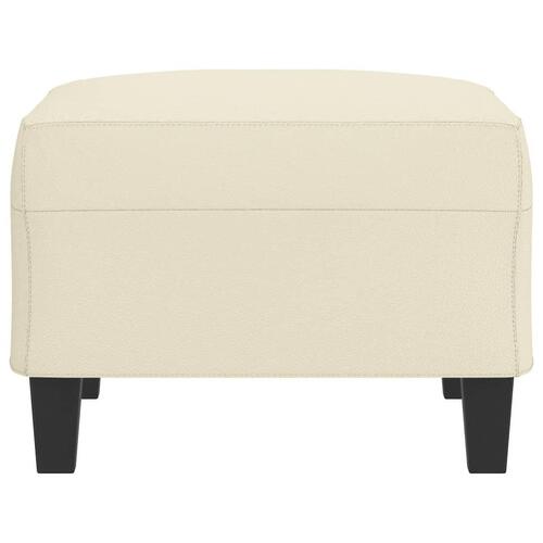 Fodskammel 70x55x41 cm kunstlæder cremefarvet