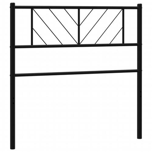 Sengegavl 100 cm metal sort