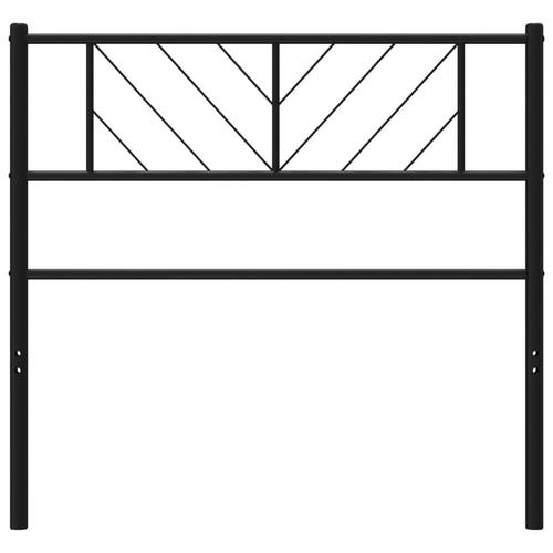 Sengegavl 100 cm metal sort