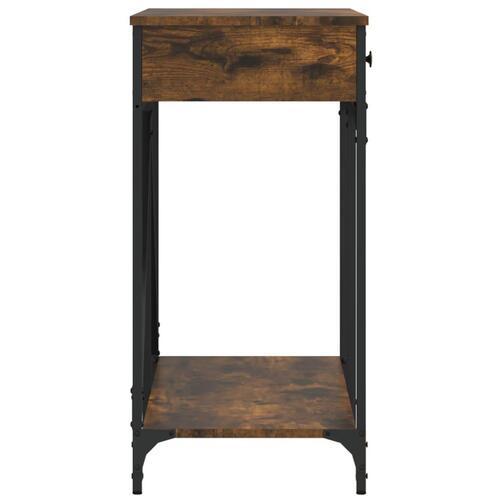 Konsolbord 100x39x78,5 cm konstrueret træ røget egetræsfarve
