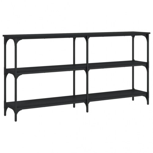Konsolbord 150x29x75 cm konstrueret træ sort