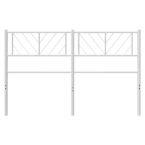 Sengegavl 150 cm metal hvid