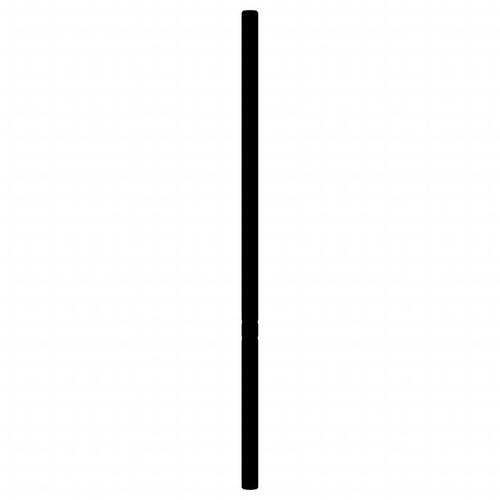 Sengegavl 180 cm metal sort