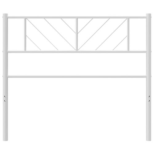 Sengegavl 100 cm metal hvid