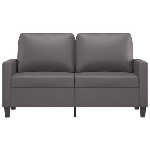 2-personers sofa 120 cm kunstlæder grå