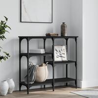Konsolbord 80x29x75 cm konstrueret træ sort