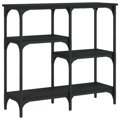 Konsolbord 80x29x75 cm konstrueret træ sort