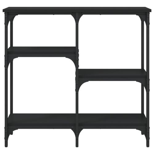 Konsolbord 80x29x75 cm konstrueret træ sort