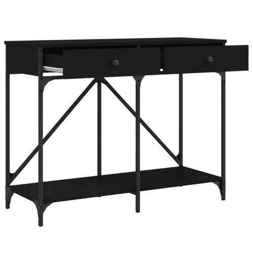 Konsolbord 100x39x78,5 cm konstrueret træ sort
