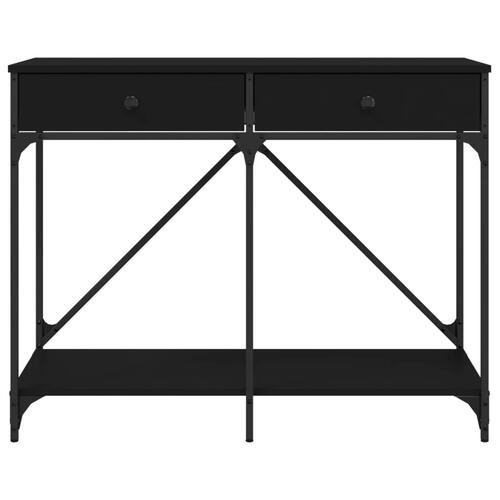 Konsolbord 100x39x78,5 cm konstrueret træ sort