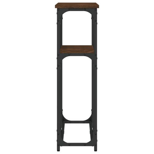Konsolbord 90x22,5x75 cm konstrueret træ brunt egetræ