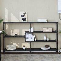 Konsolbord 160x32x95 cm konstrueret træ sort
