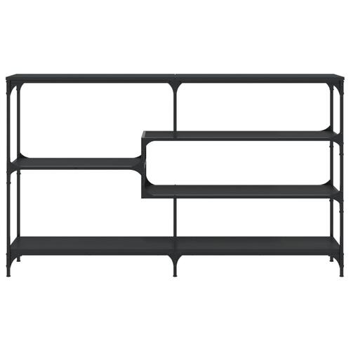 Konsolbord 160x32x95 cm konstrueret træ sort