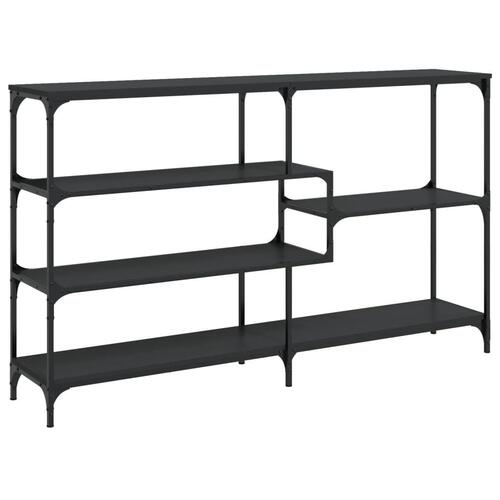 Konsolbord 160x32x95 cm konstrueret træ sort