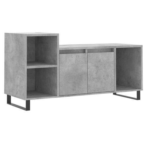 Tv-bord 100x35x55 cm konstrueret træ betongrå