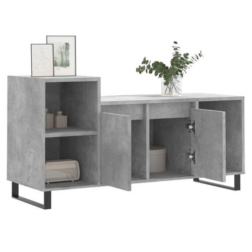 Tv-bord 100x35x55 cm konstrueret træ betongrå