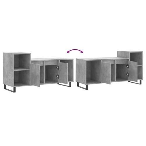 Tv-bord 100x35x55 cm konstrueret træ betongrå