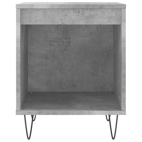 Sengeborde 2 stk. 40x35x50 cm konstrueret træ betongrå