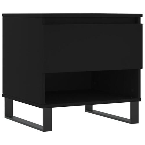 Sofabord 50x46x50 cm konstrueret træ sort