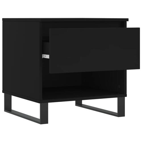 Sofabord 50x46x50 cm konstrueret træ sort