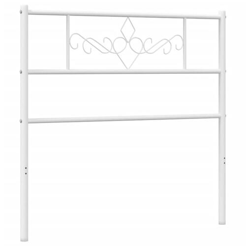 Sengegavl 75 cm metal hvid