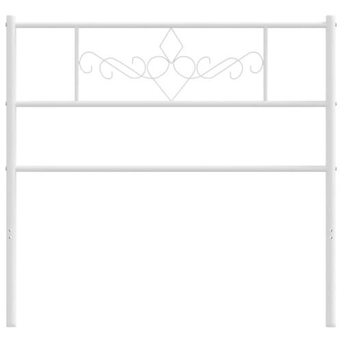 Sengegavl 75 cm metal hvid
