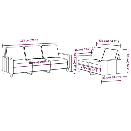 2 personers sofa med hynder stof lysegul