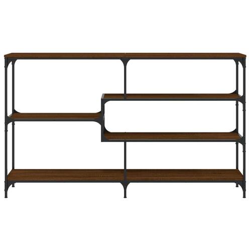 Konsolbord 160x32x95 cm konstrueret træ brun egetræsfarve