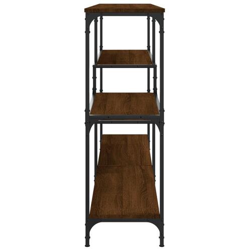 Konsolbord 160x32x95 cm konstrueret træ brun egetræsfarve
