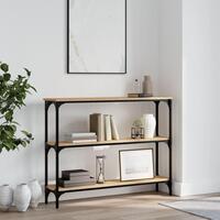 Konsolbord 100x22,5x75 cm konstrueret træ sonoma-eg
