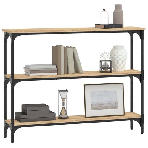 Konsolbord 100x22,5x75 cm konstrueret træ sonoma-eg