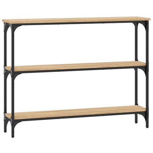 Konsolbord 100x22,5x75 cm konstrueret træ sonoma-eg