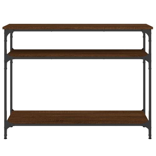 Konsolbord 100x29x75 cm konstrueret træ brun egetræ