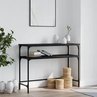 Konsolbord 100x35,5x75 cm konstrueret træ sort