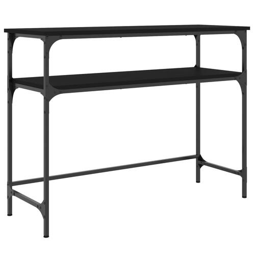 Konsolbord 100x35,5x75 cm konstrueret træ sort