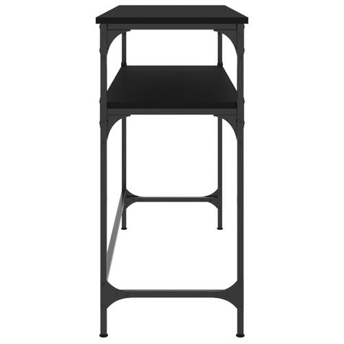 Konsolbord 100x35,5x75 cm konstrueret træ sort