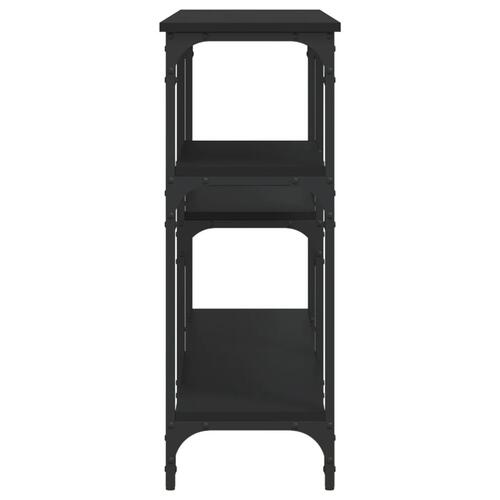 Konsolbord 160x29x75 cm konstrueret træ sort
