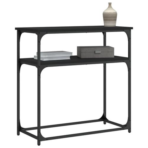 Konsolbord 75x35,5x75 cm konstrueret træ sort