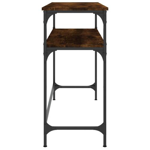 Konsolbord 100x35,5x75 cm konstrueret træ røget egetræsfarve