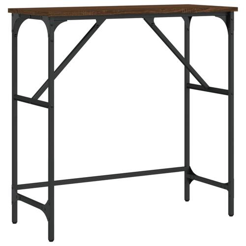 Konsolbord 75x32x75 cm konstrueret træ brun egetræsfarve