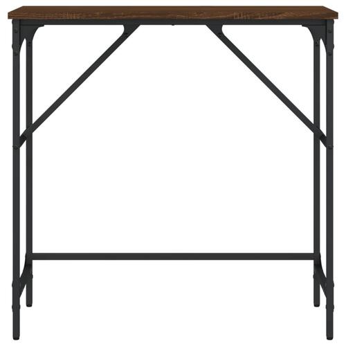 Konsolbord 75x32x75 cm konstrueret træ brun egetræsfarve