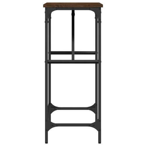Konsolbord 75x32x75 cm konstrueret træ brun egetræsfarve