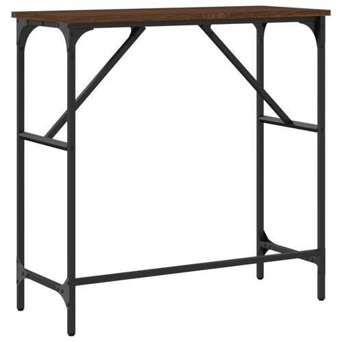 Konsolbord 75x32x75 cm konstrueret træ brun egetræsfarve