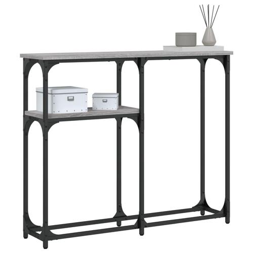 Konsolbord 90x22,5x75 cm konstrueret træ grå sonoma-eg