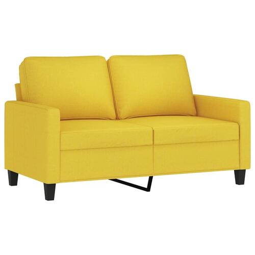 3 personers sofa med hynder stof lysegul