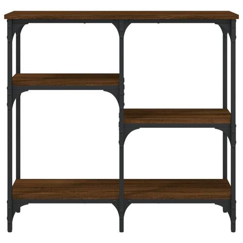 Konsolbord 80x29x75 cm konstrueret træ brun egetræ