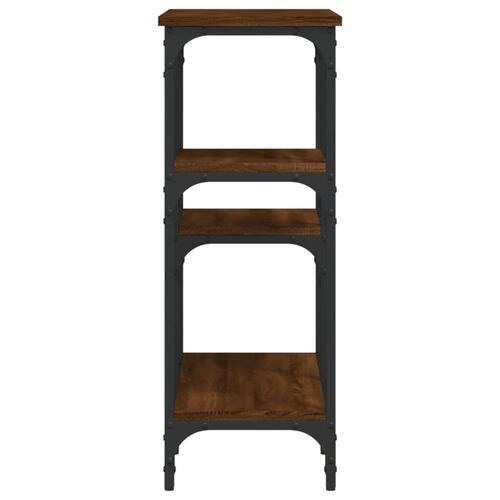 Konsolbord 80x29x75 cm konstrueret træ brun egetræ