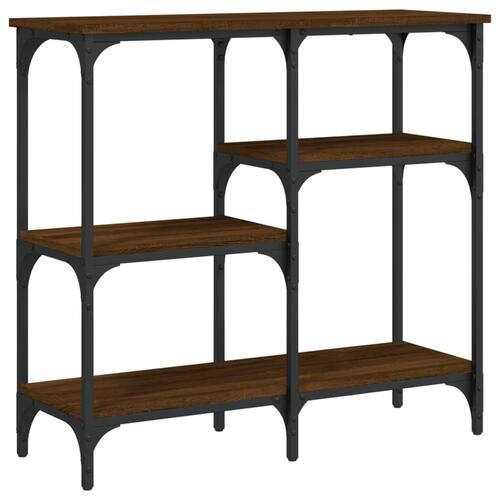 Konsolbord 80x29x75 cm konstrueret træ brun egetræ